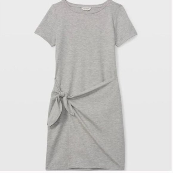 Like New Club Monaco Twansia Wrap TShirt Midi Dress in Heathered Grey Sz XS - Picture 2 of 12